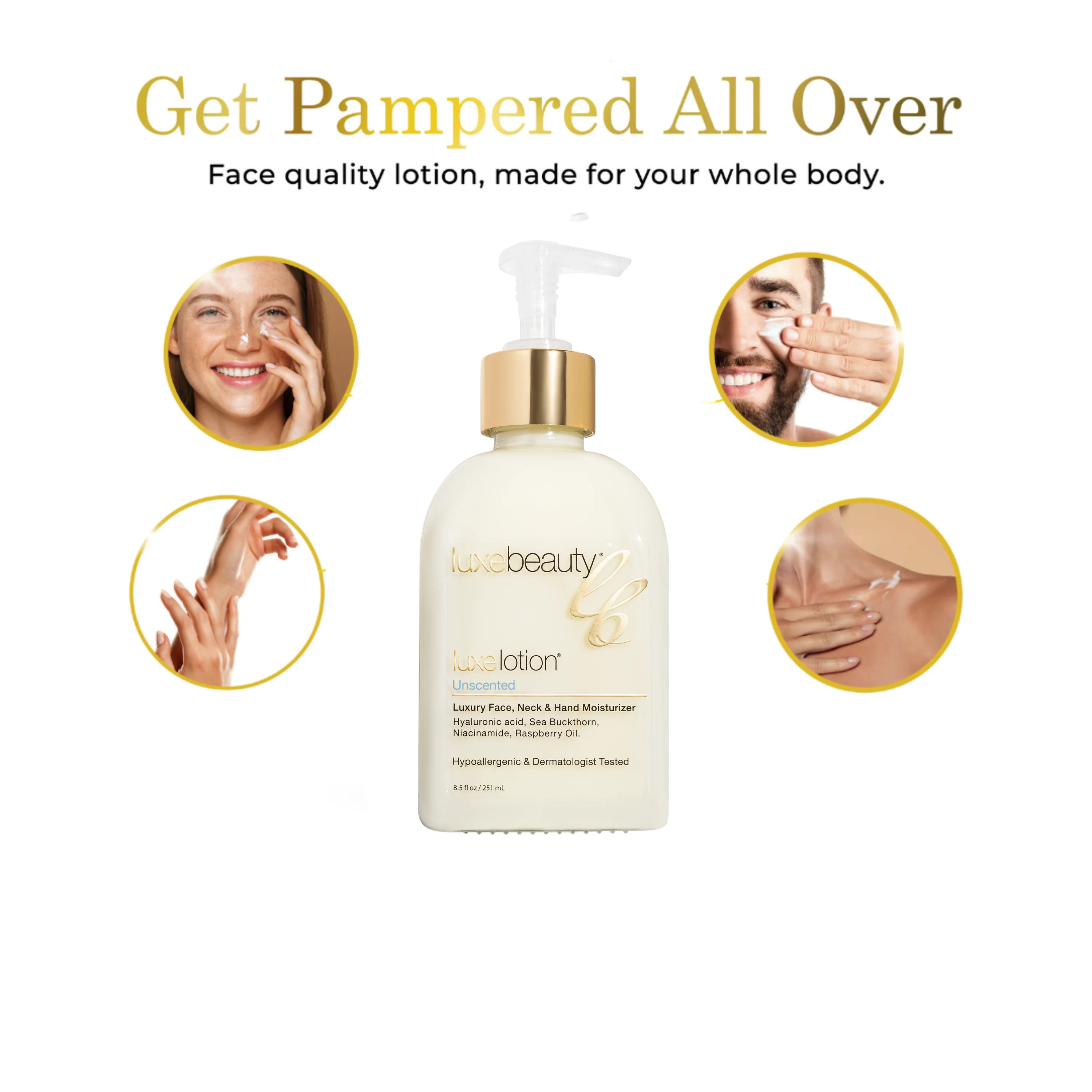 Face, Neck & Hand Moisturizer - 8.5 oz Unscented - Image 8