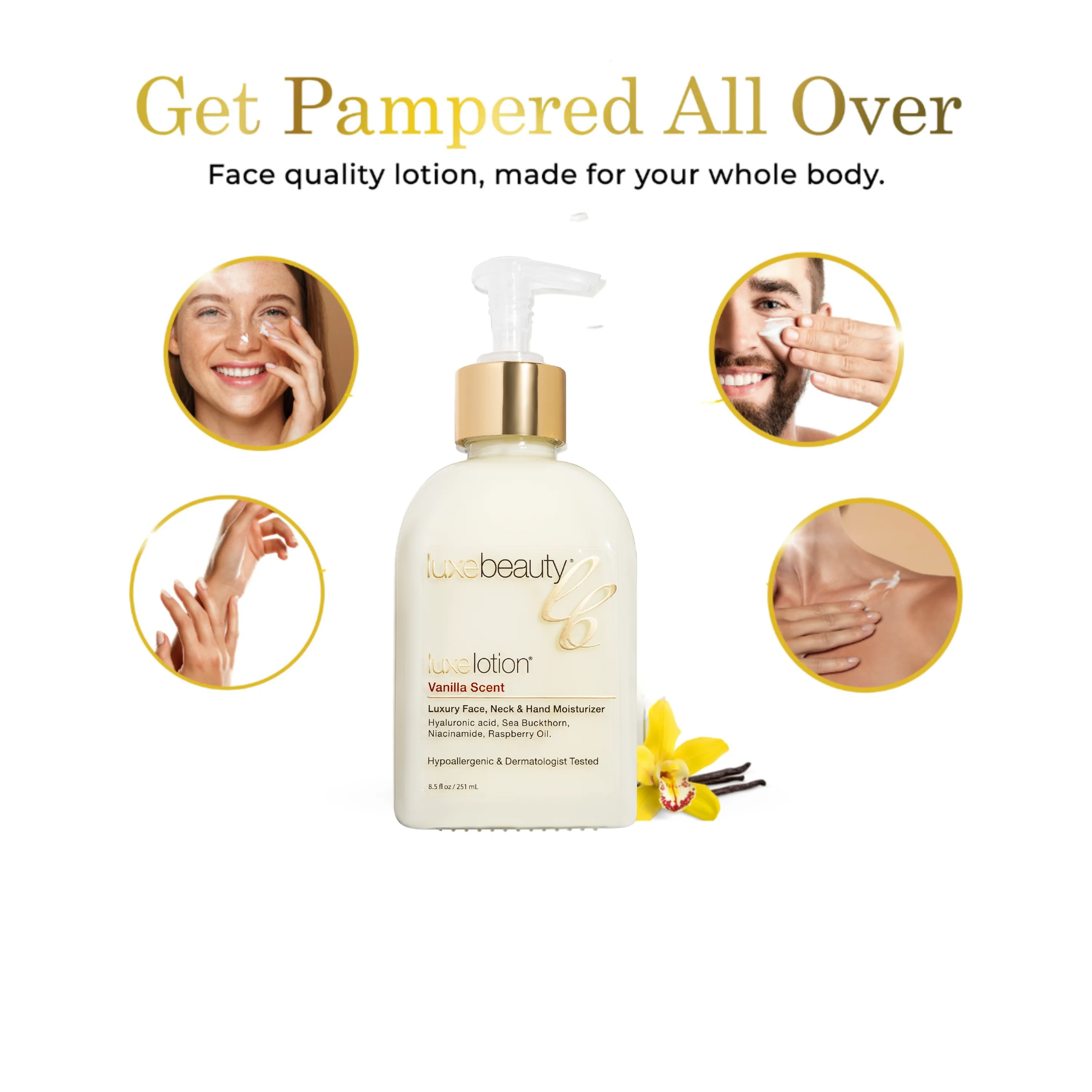 Face, Neck & Hand Moisturizer - Vanilla Scent - Image 3