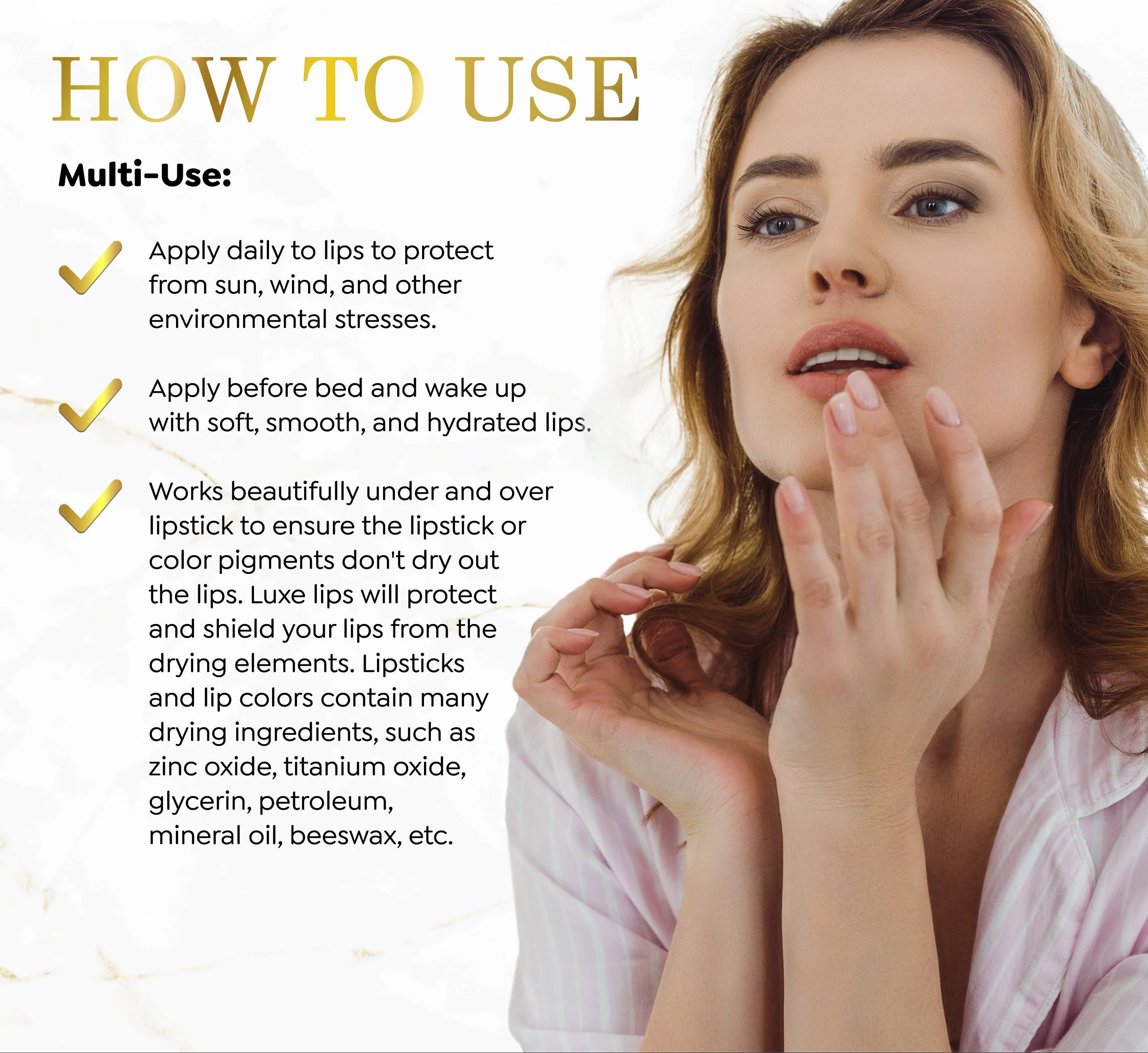 Luxe Lips 4 Pack - Grapefruit, Plain, Coconut & Lavender Scented - Image 8